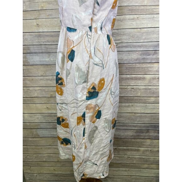 Rachel Zoe Size 6 100% Linen Dress Sweetheart Neck - Picture 6 of 12